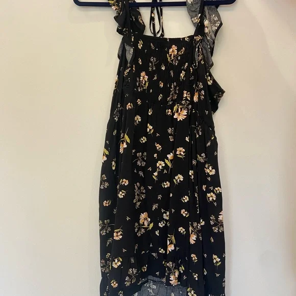 Wild Fable Black and Yellow Ruffled Mini Dress - Picture 3 of 5